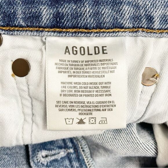 Agolde Nico Slim Skinny Jeans in Shoreline Distressed Medium Wash Size 29 | 8 - Picture 12 of 15